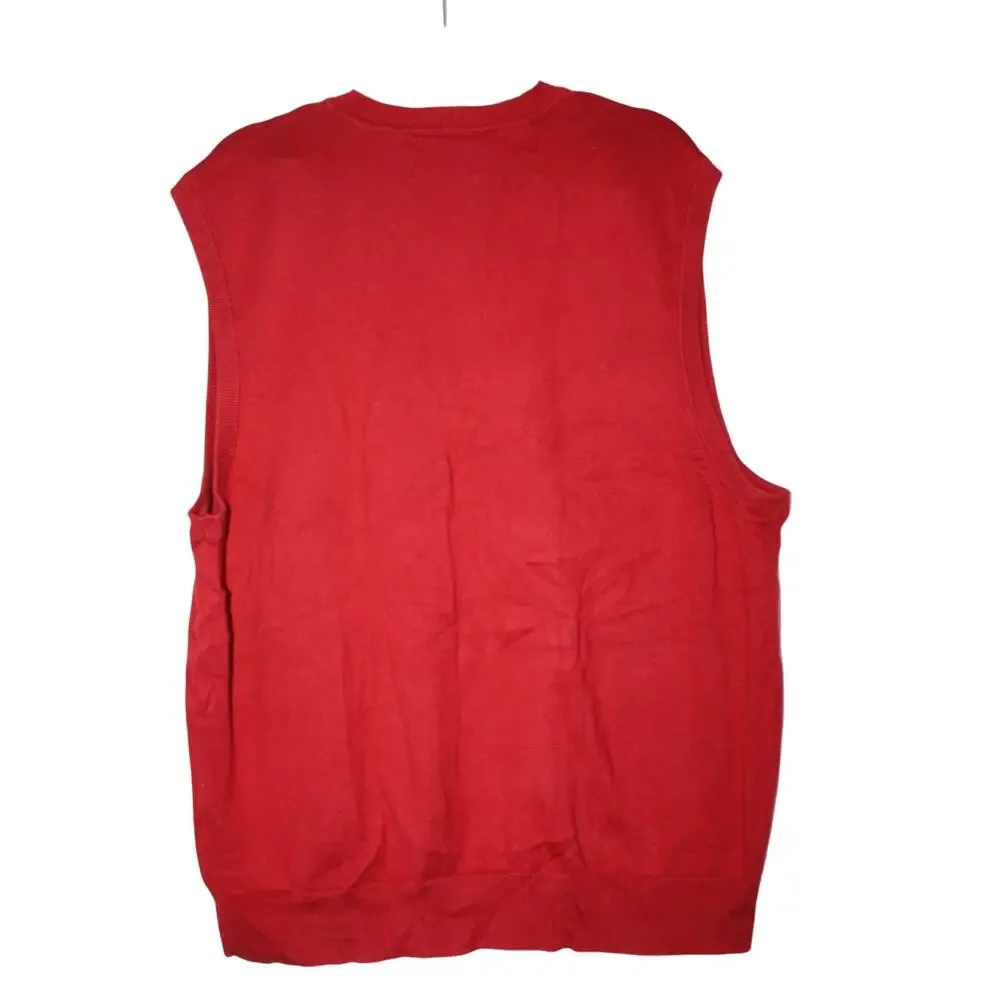 Black & Brown 1826 XL Red‎ Men's Sweater Vest 100% Supima Cotton